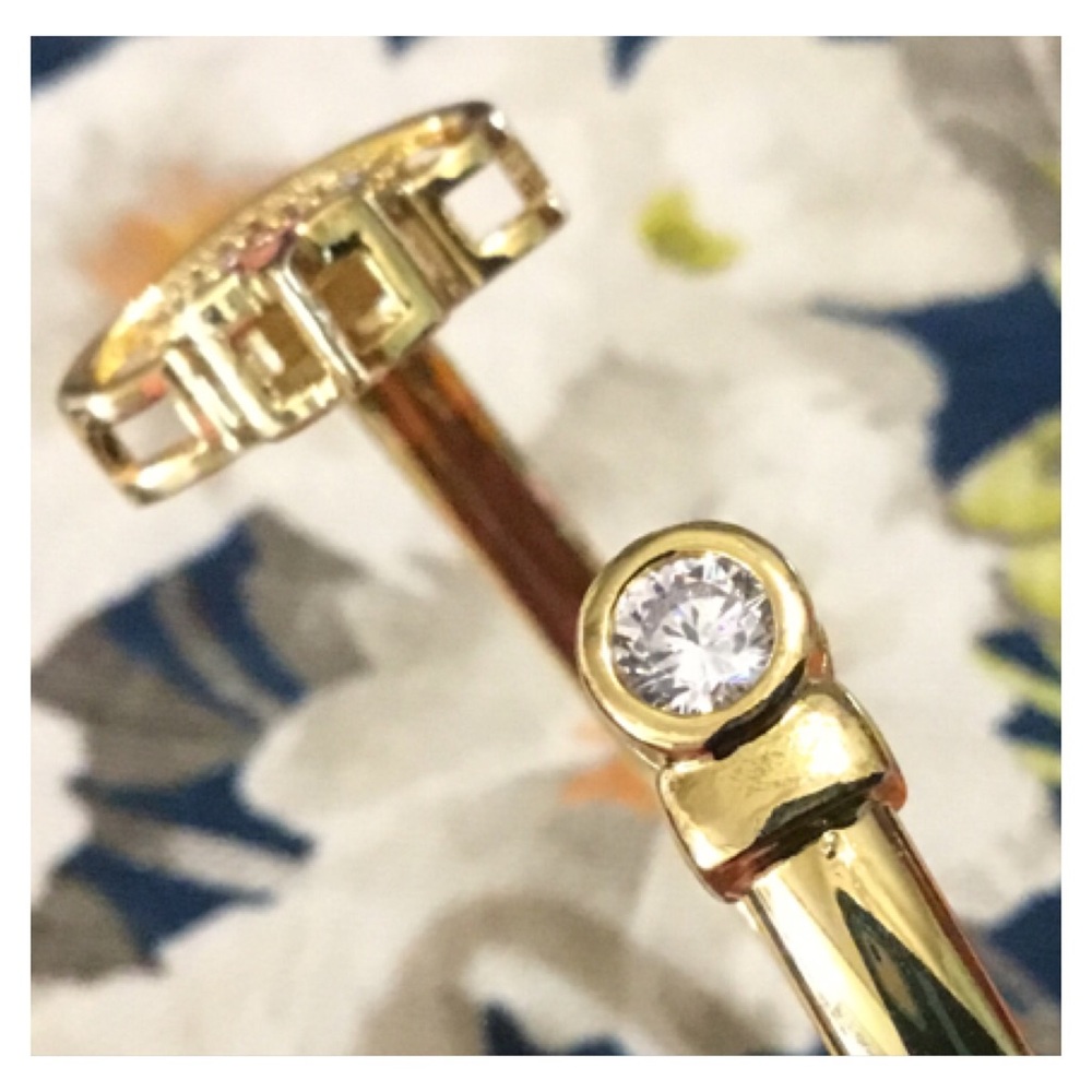 New! Shiny Gold Rhinestone Bracelet - Picture 6 of 11